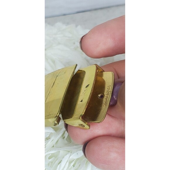 Vintage Ysl Yves Saint Laurent Small Brass Belt Buckle Gold Tone main image 6